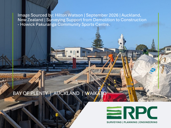 Howick Pakuranga Community Sports Centre surveying support from demolition through to construction.
