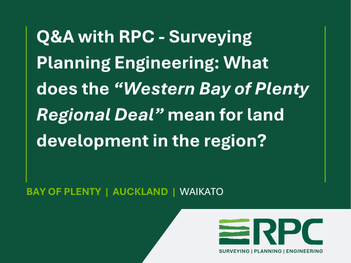 Land development and future growth in the Western Bay of Plenty, including surveying, planning and infrastructure opportunities.